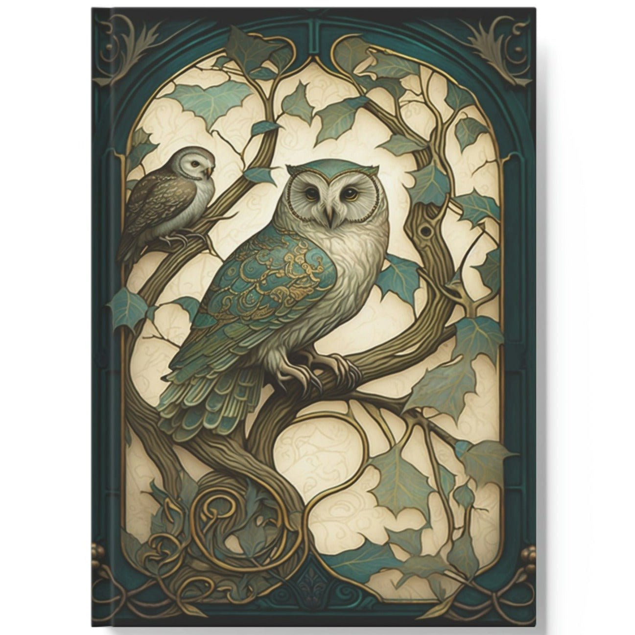 Owl Inspirations - Turquois Owl - Hard Backed Journal