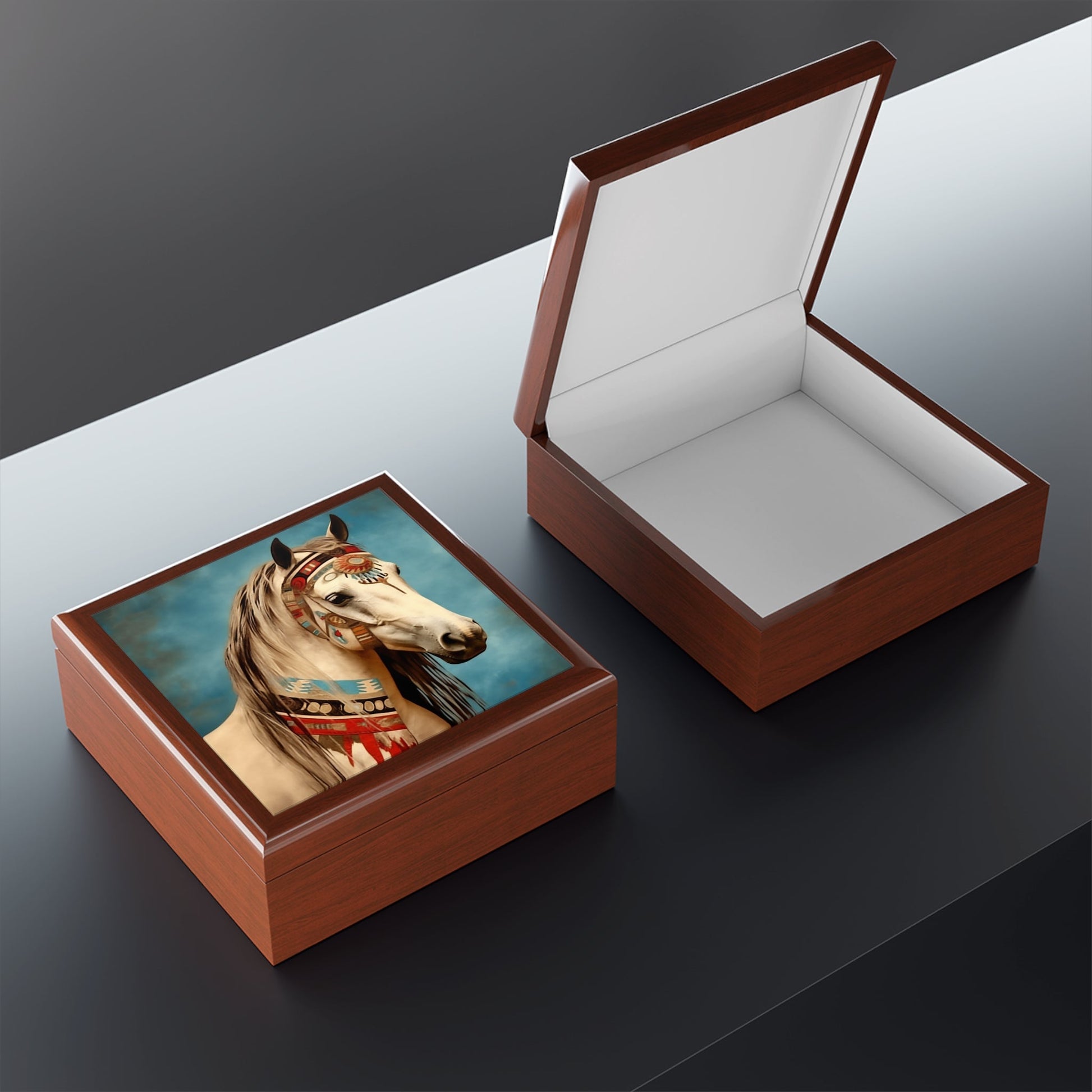 Painted Pony - Horse - Jewelry Keepsake Trinkets Box