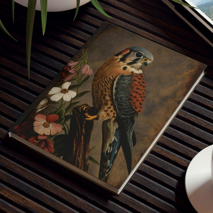 Painterly American Kestrel Hard Backed Journal