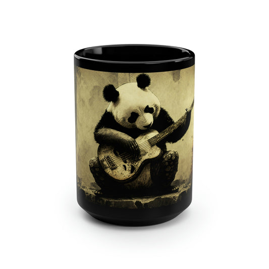 Panda Bear Playing Guitar - 15 oz Coffee Mug - Panda Mug, Guitar Mug, Panda Gift, Panda Gifts, Panda Lover Gift, Safari Gift