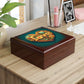 Peace and Love Wood Keepsake Jewelry Box with Ceramic Tile Cover