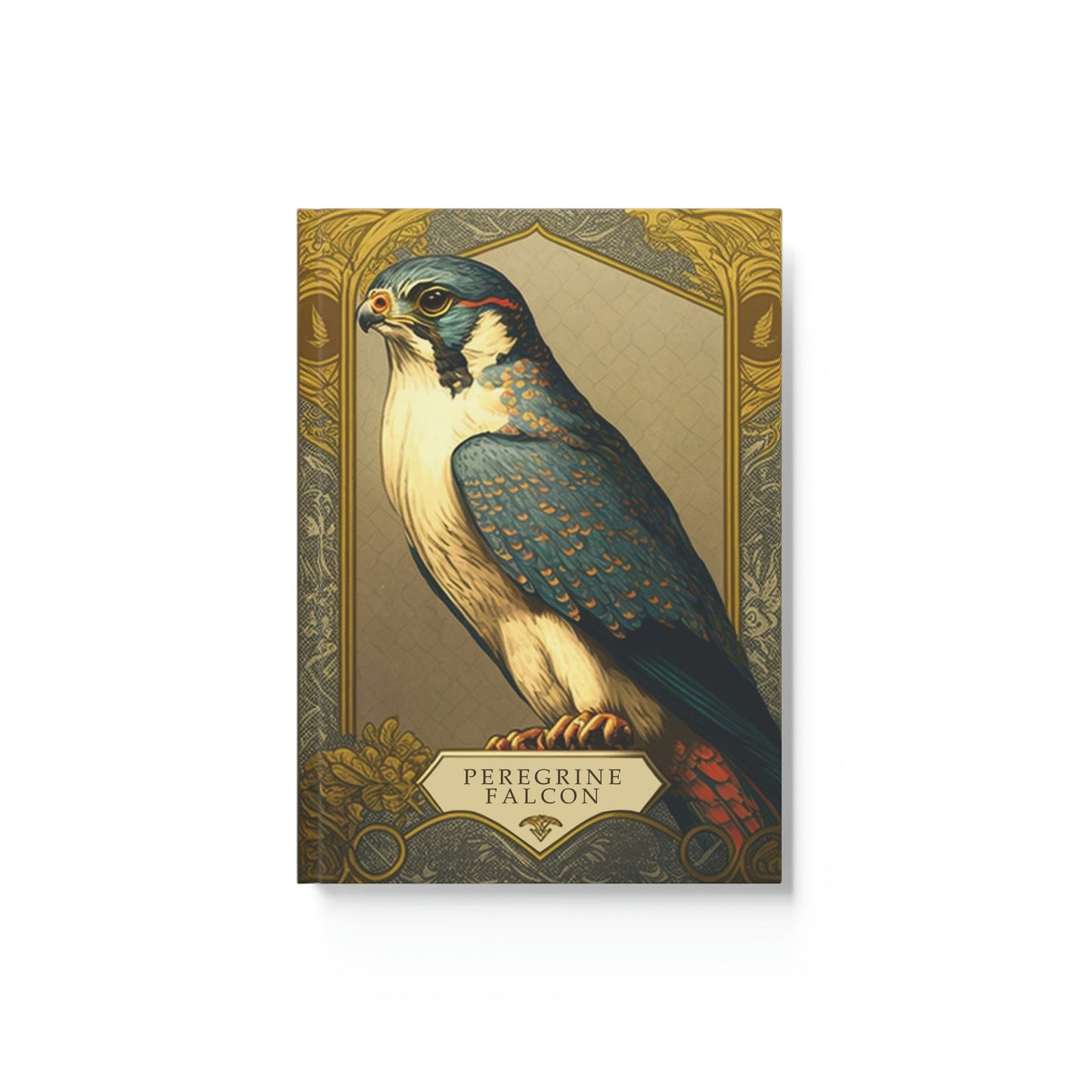 Peregrine Falcon IV - Mucha Style - Hard Backed Journal