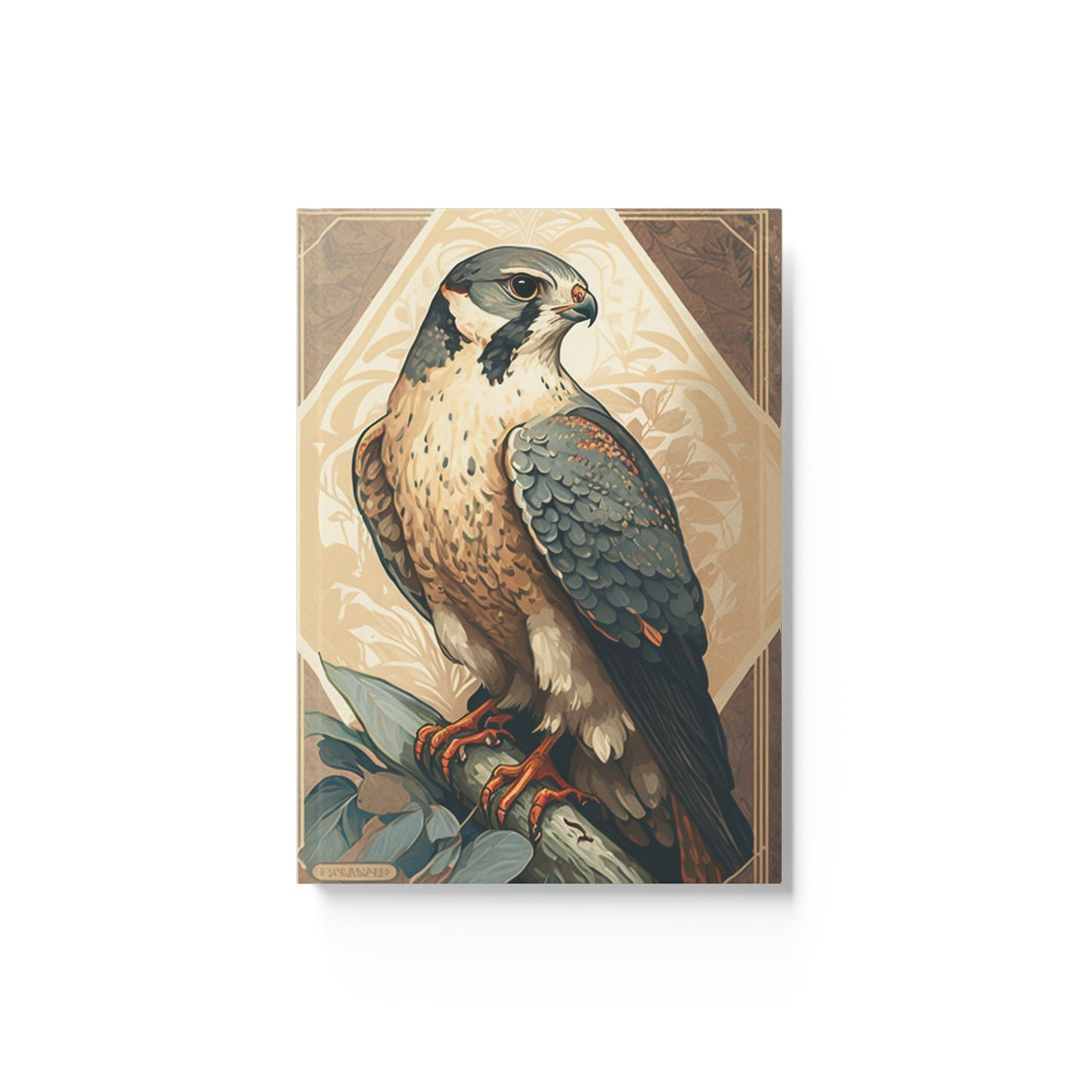 Peregrine Falcon V - Mucha Style - Hard Backed Journal