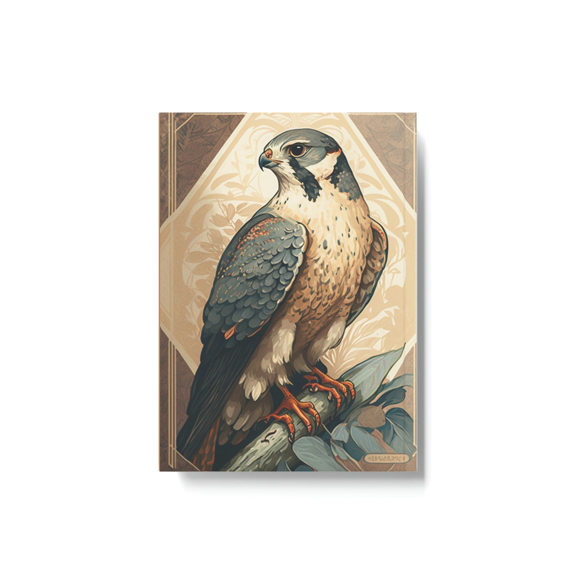 Peregrine Falcon V - Mucha Style - Hard Backed Journal