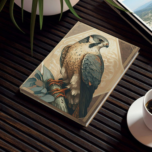 Peregrine Falcon V - Mucha Style - Hard Backed Journal