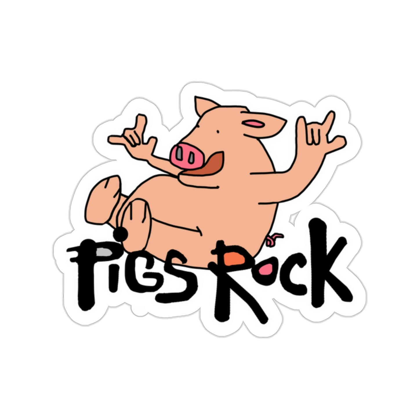 Pigs Rock Kiss-Cut Stickers