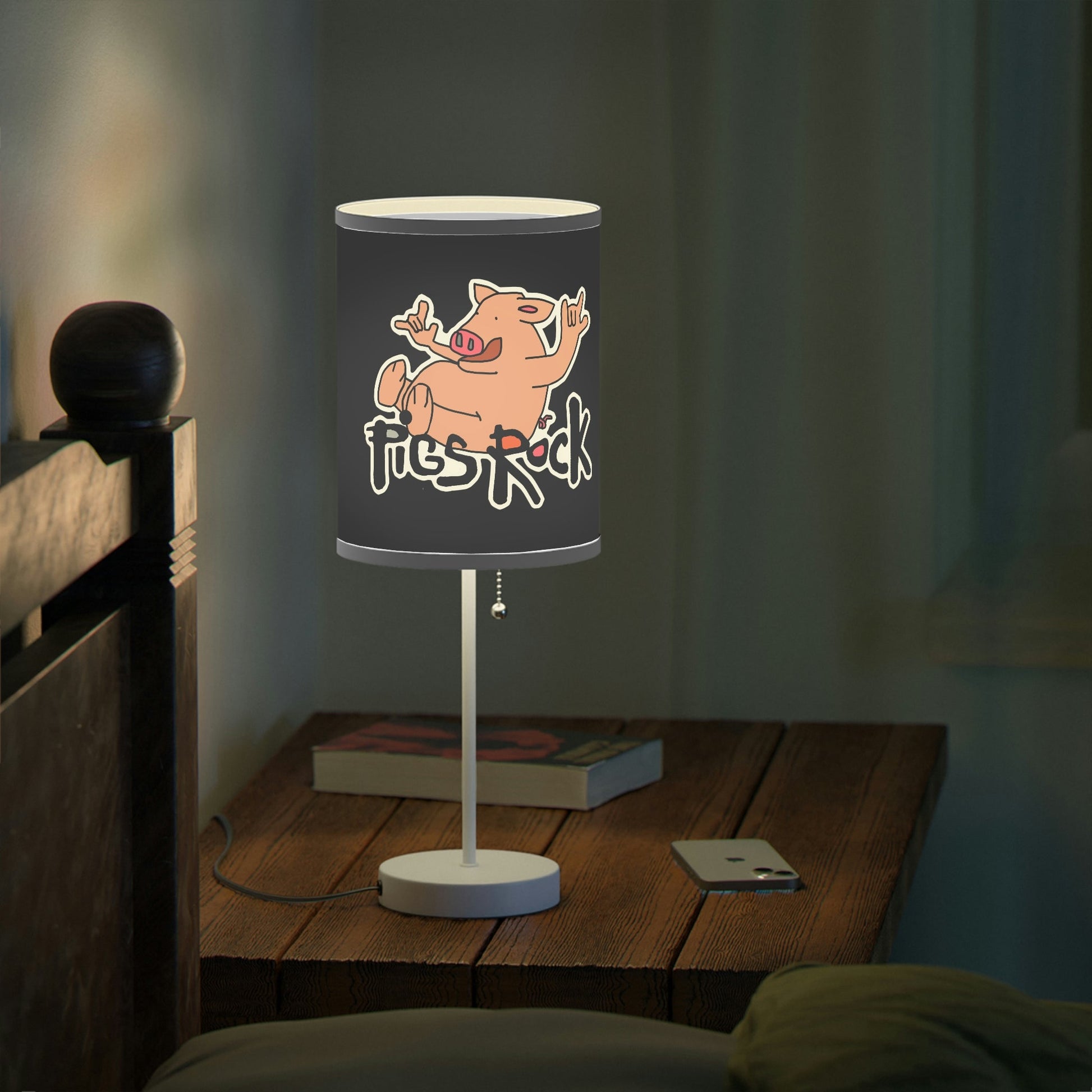 Pigs Rock! Lamp on a Stand, US|CA plug