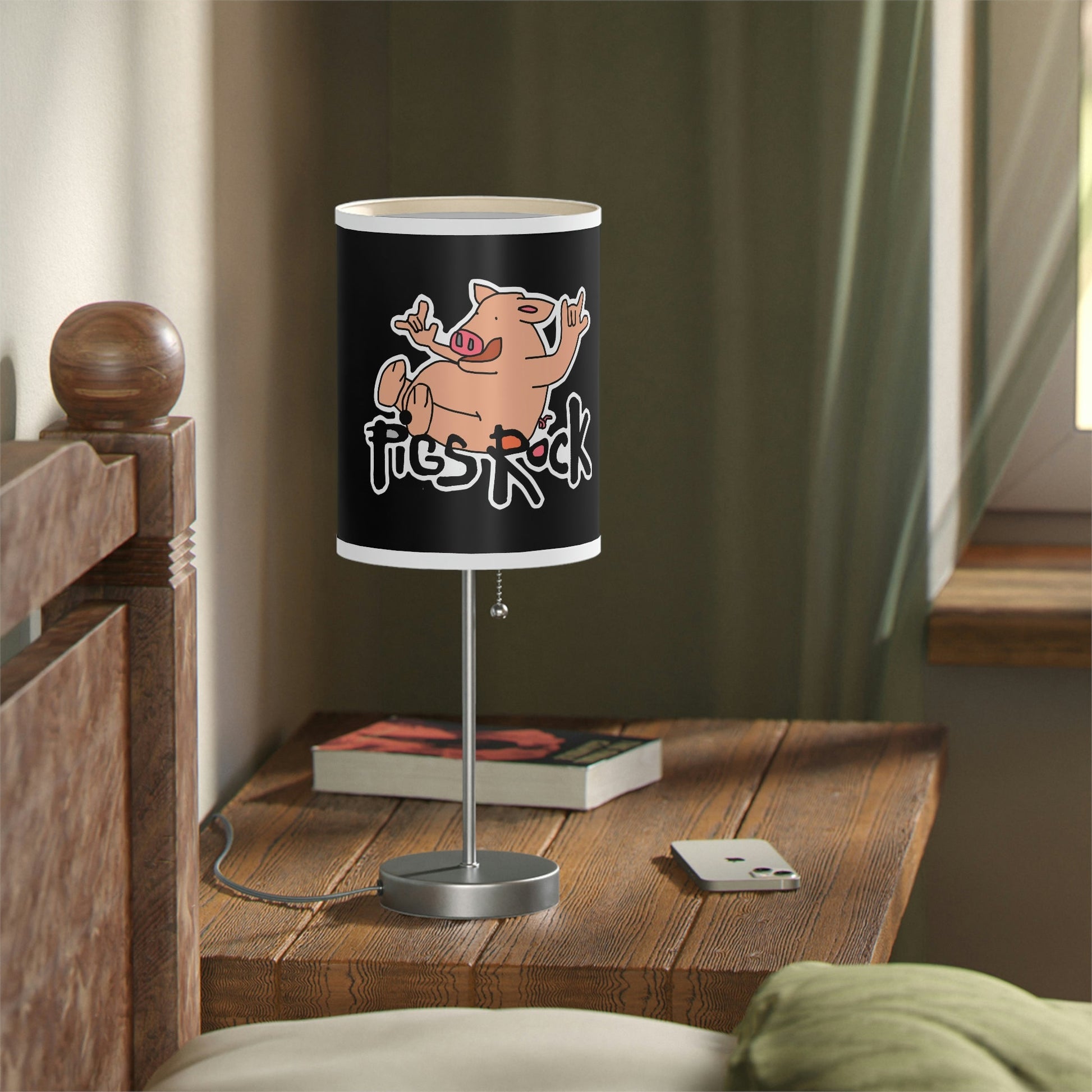 Pigs Rock! Lamp on a Stand, US|CA plug