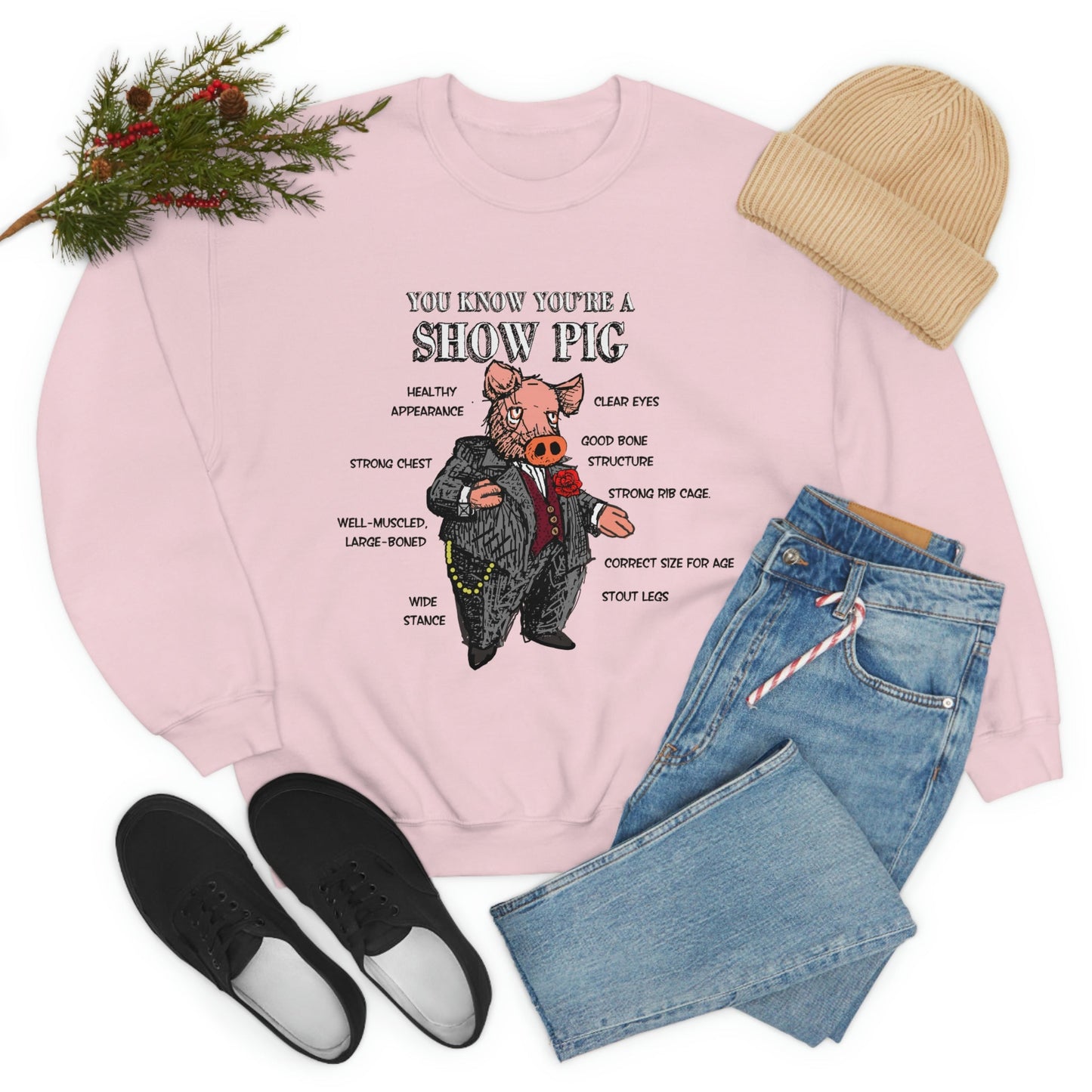 Pigs Rock Unisex Heavy Blend Crewneck Sweatshirt