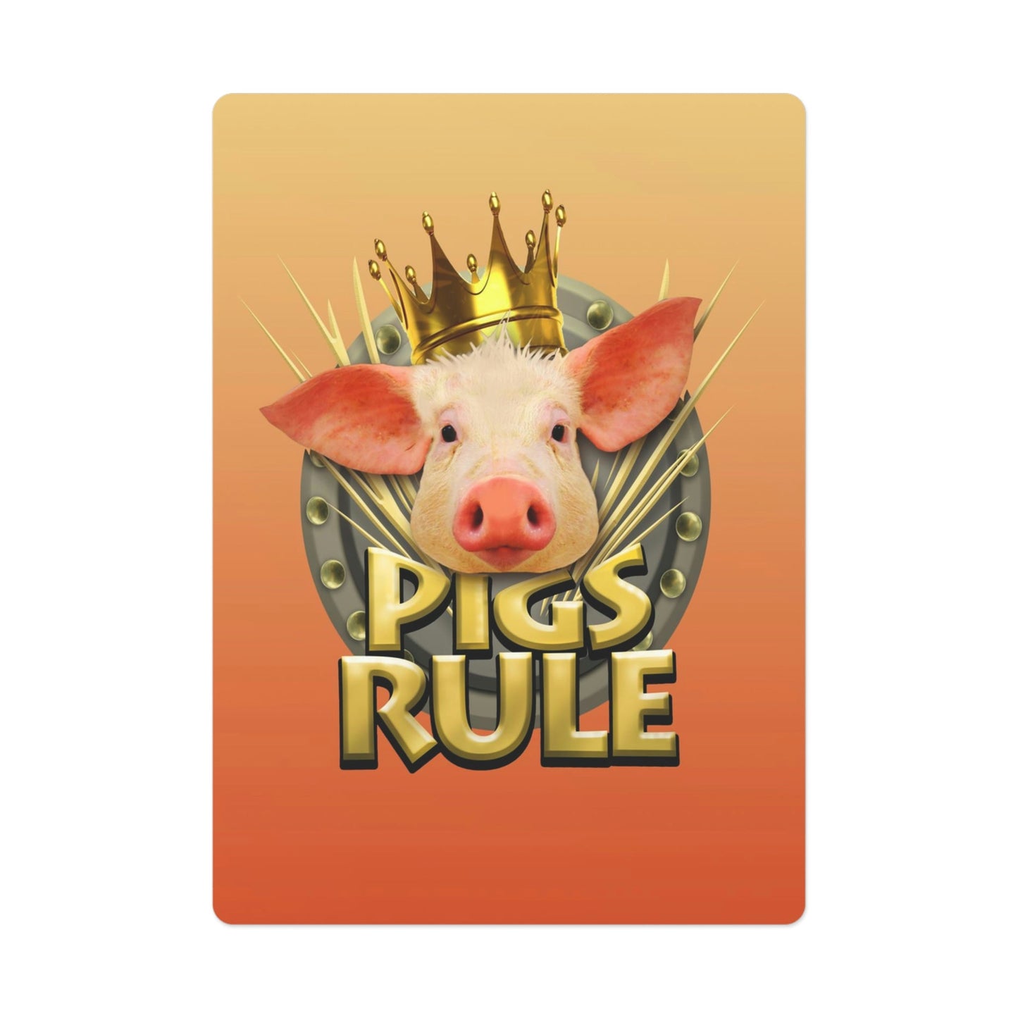 Pigs Rule Poker Playing Cards