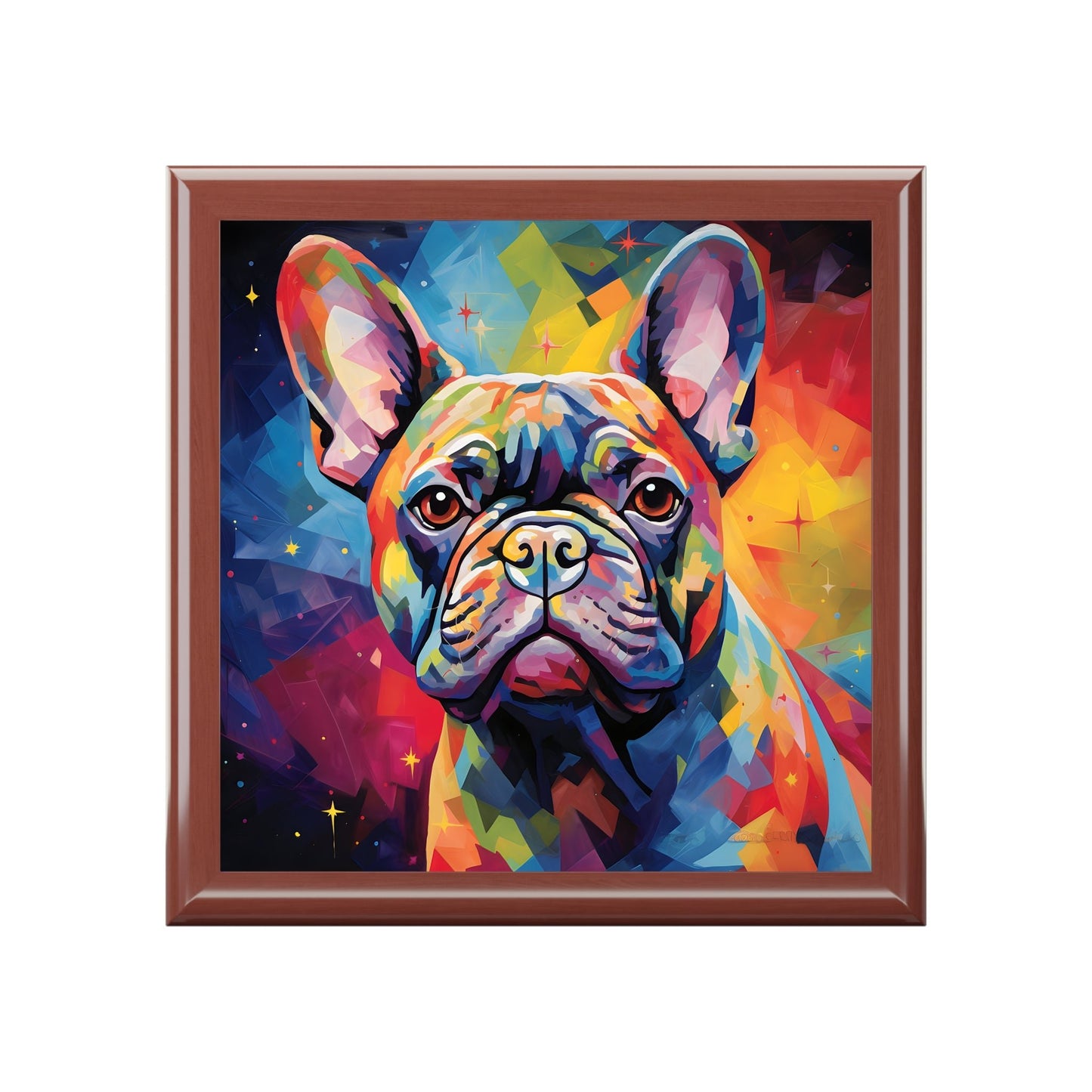 Pop Art French Bulldog Art Print Gift and Jewelry Box