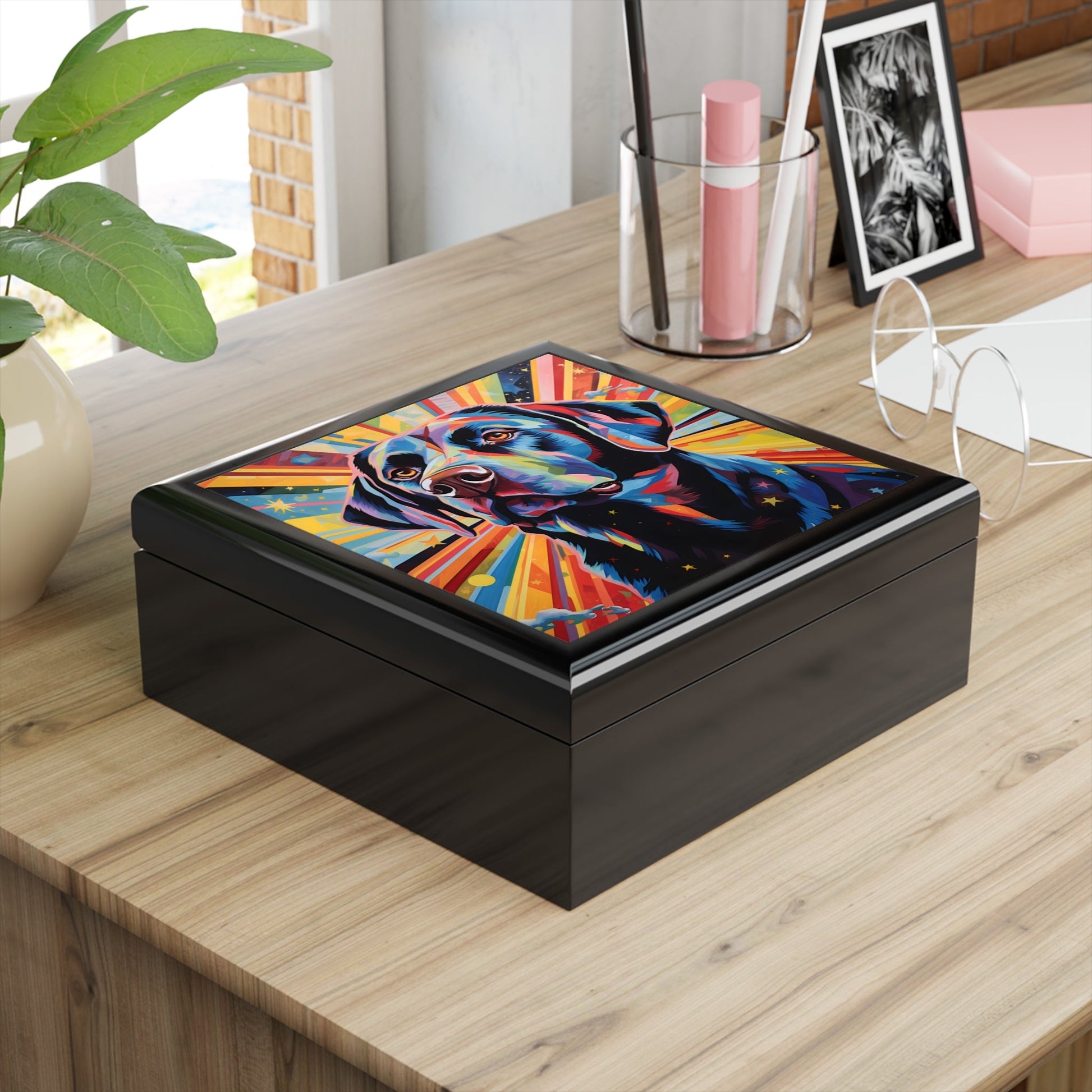 Pop Art Labrador Retriever Art Print Gift and Jewelry Box