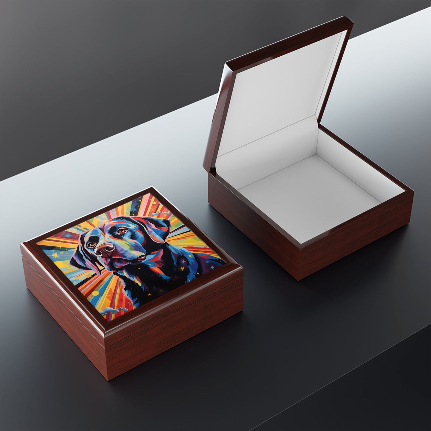Pop Art Labrador Retriever Art Print Gift and Jewelry Box