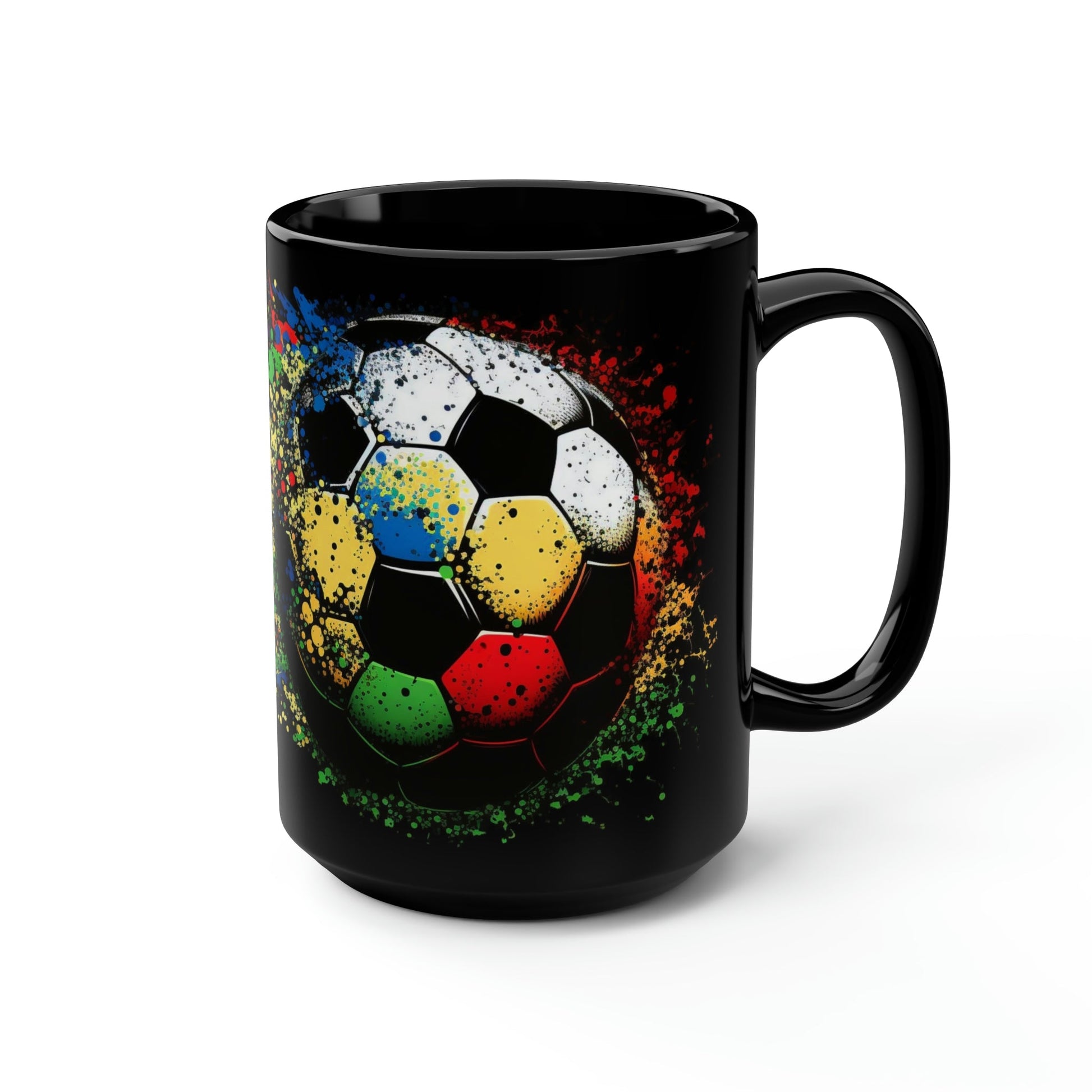 Pop Art Splatter Soccer Design 15 oz Coffee Mug Gift