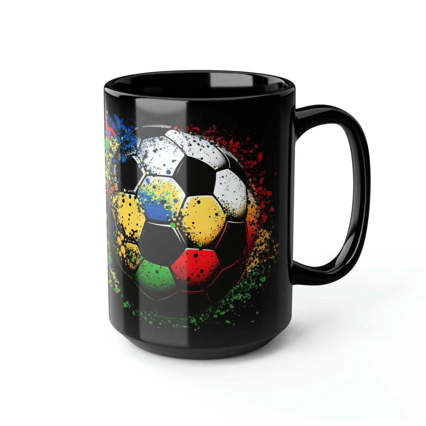 Pop Art Splatter Soccer Design 15 oz Coffee Mug Gift