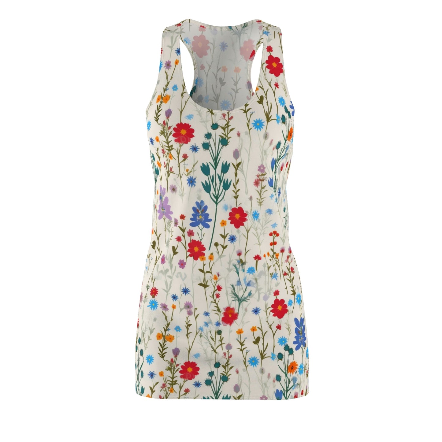 Pressed Wildflowers Pattern Women's Racerback Dress