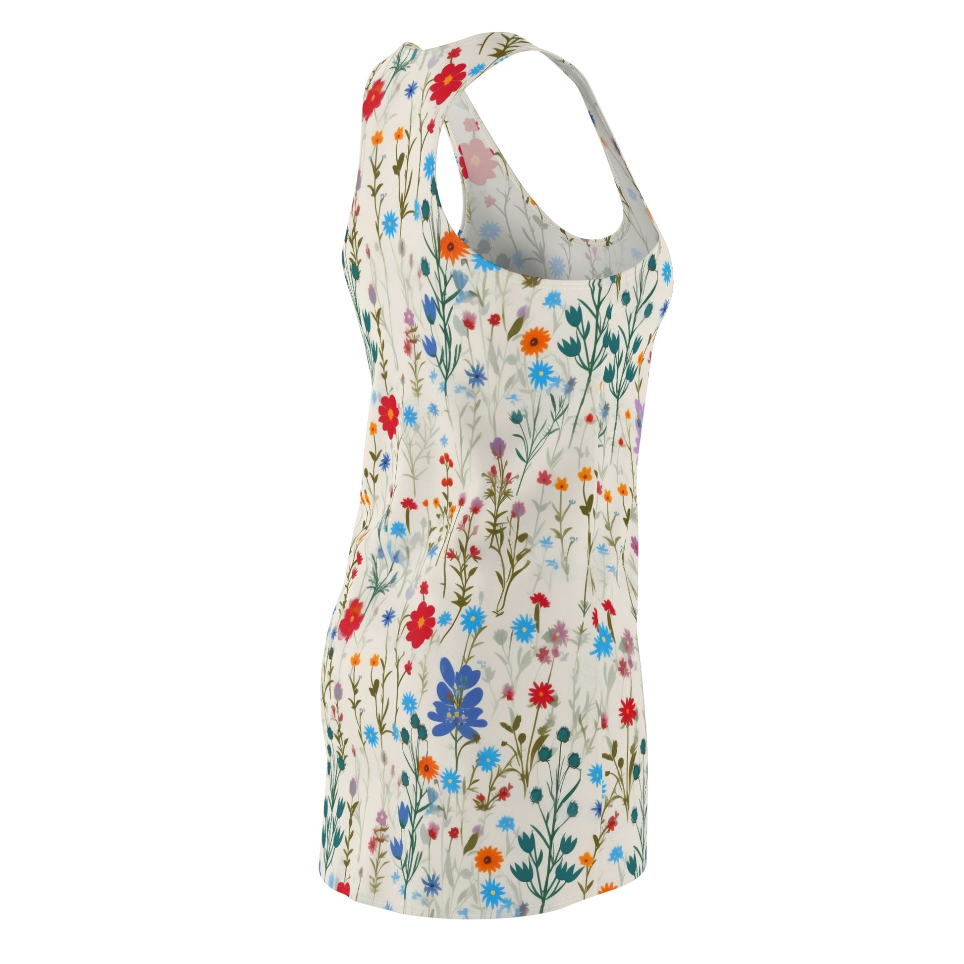 Pressed Wildflowers Pattern Women's Racerback Dress