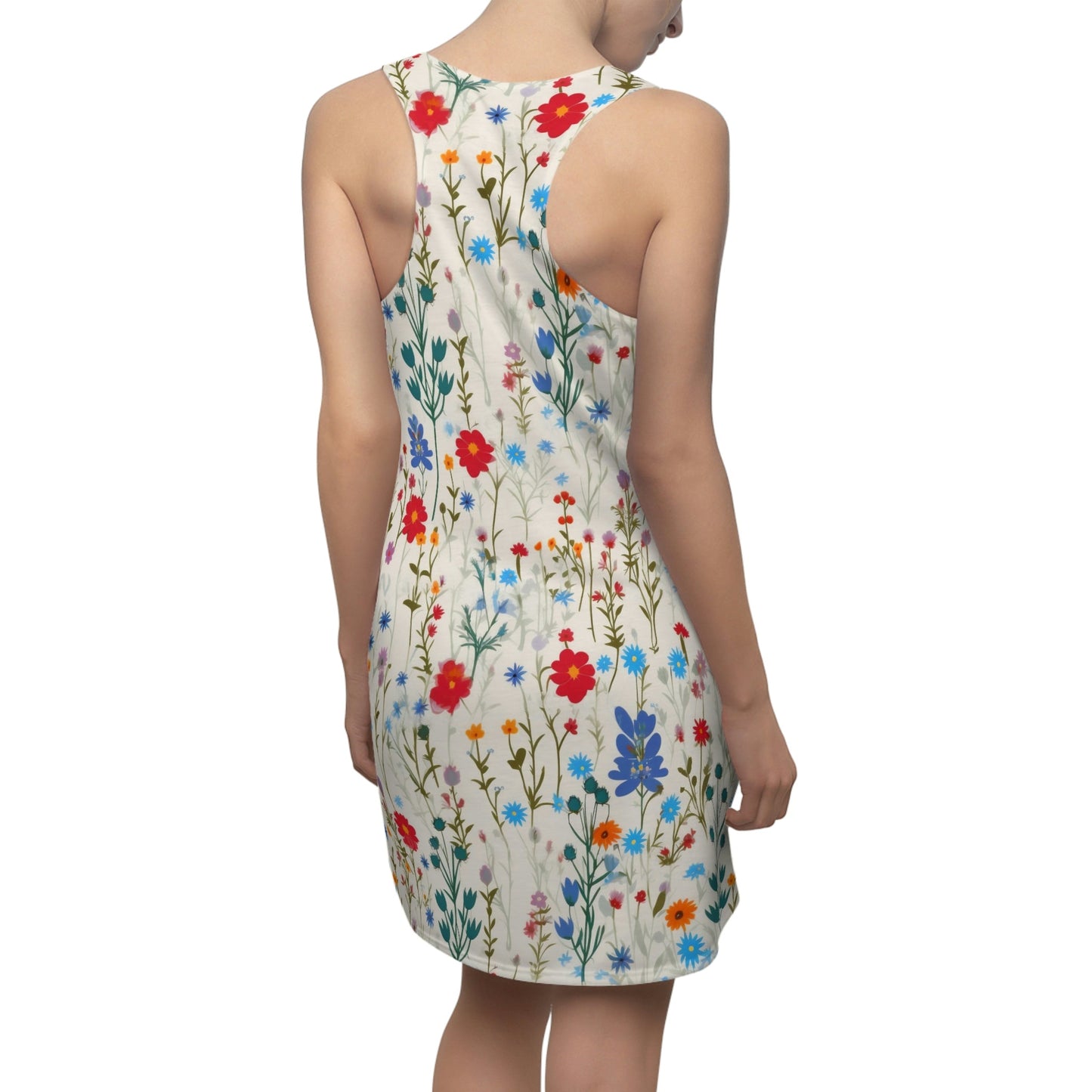 Pressed Wildflowers Pattern Women's Racerback Dress