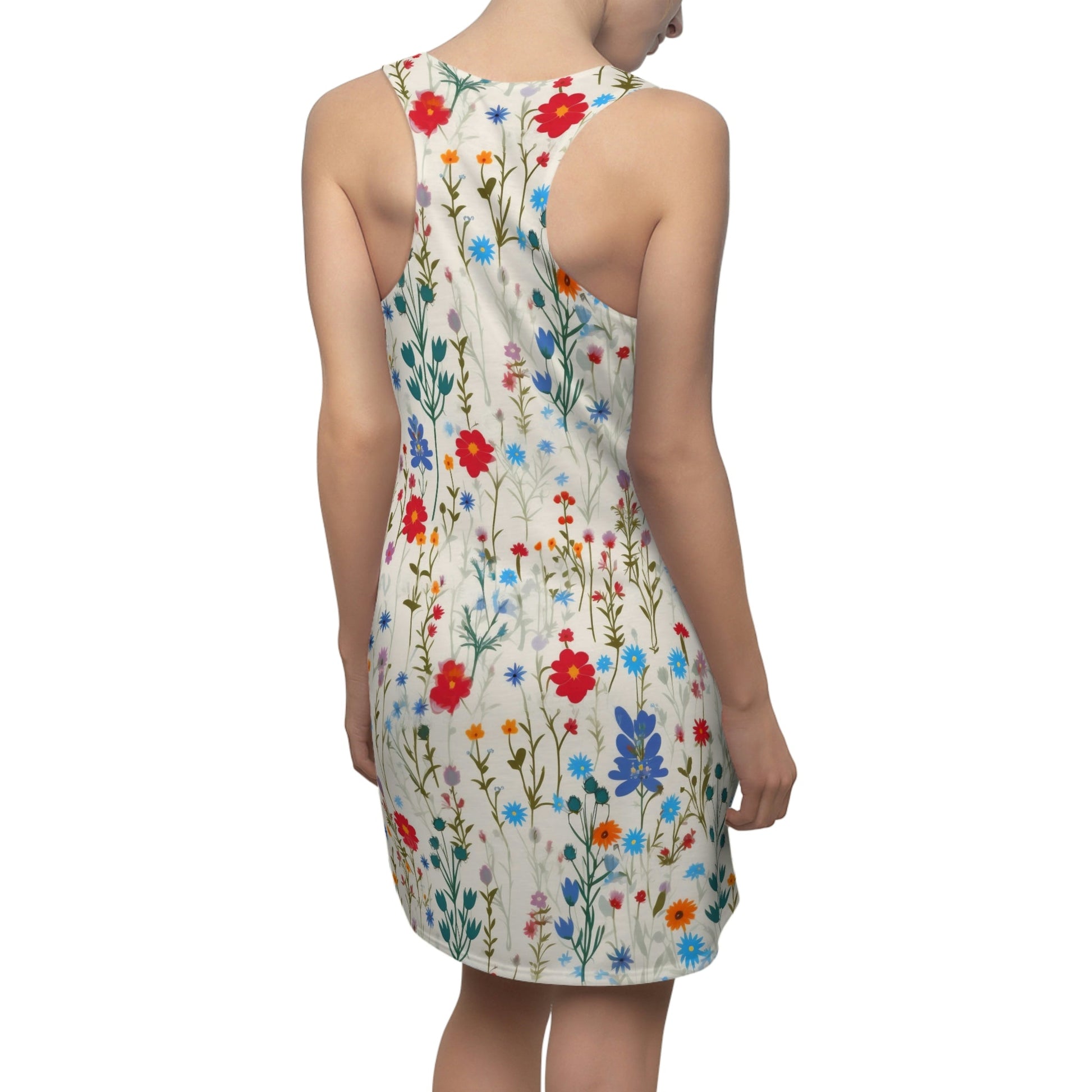 Pressed Wildflowers Pattern Women's Racerback Dress