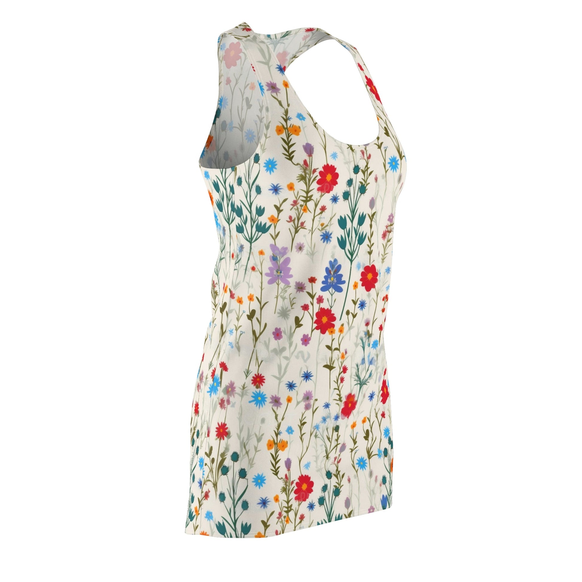 Pressed Wildflowers Pattern Women's Racerback Dress