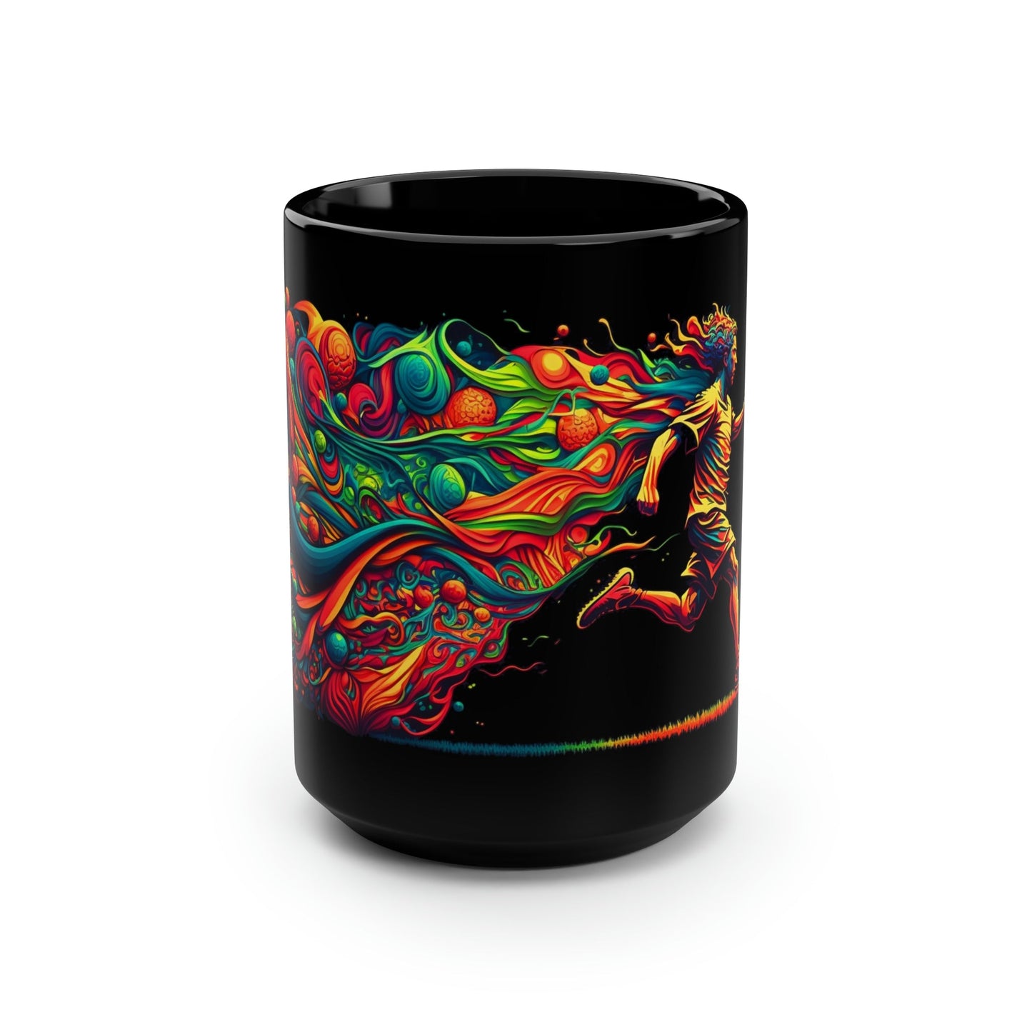 Psychedelic Bohemian Soccer Player 15 oz Coffee Mug Gift