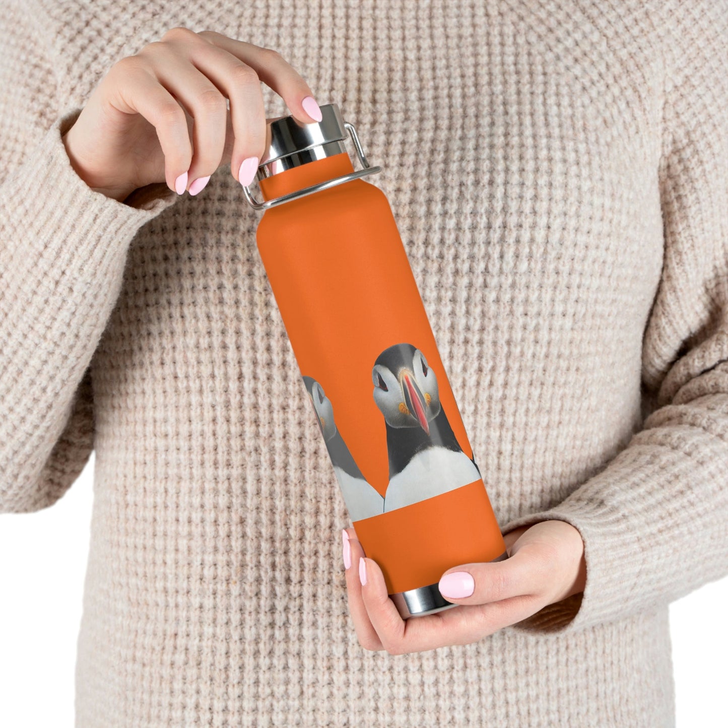 Puffins | Copper Vacuum Insulated Bottle, 22oz