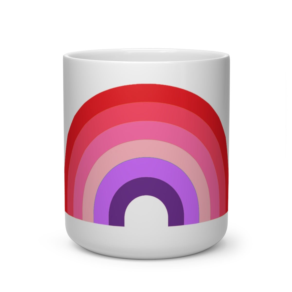 Purple and Pink Rainbow Heart Shape Mug from MugEvolution