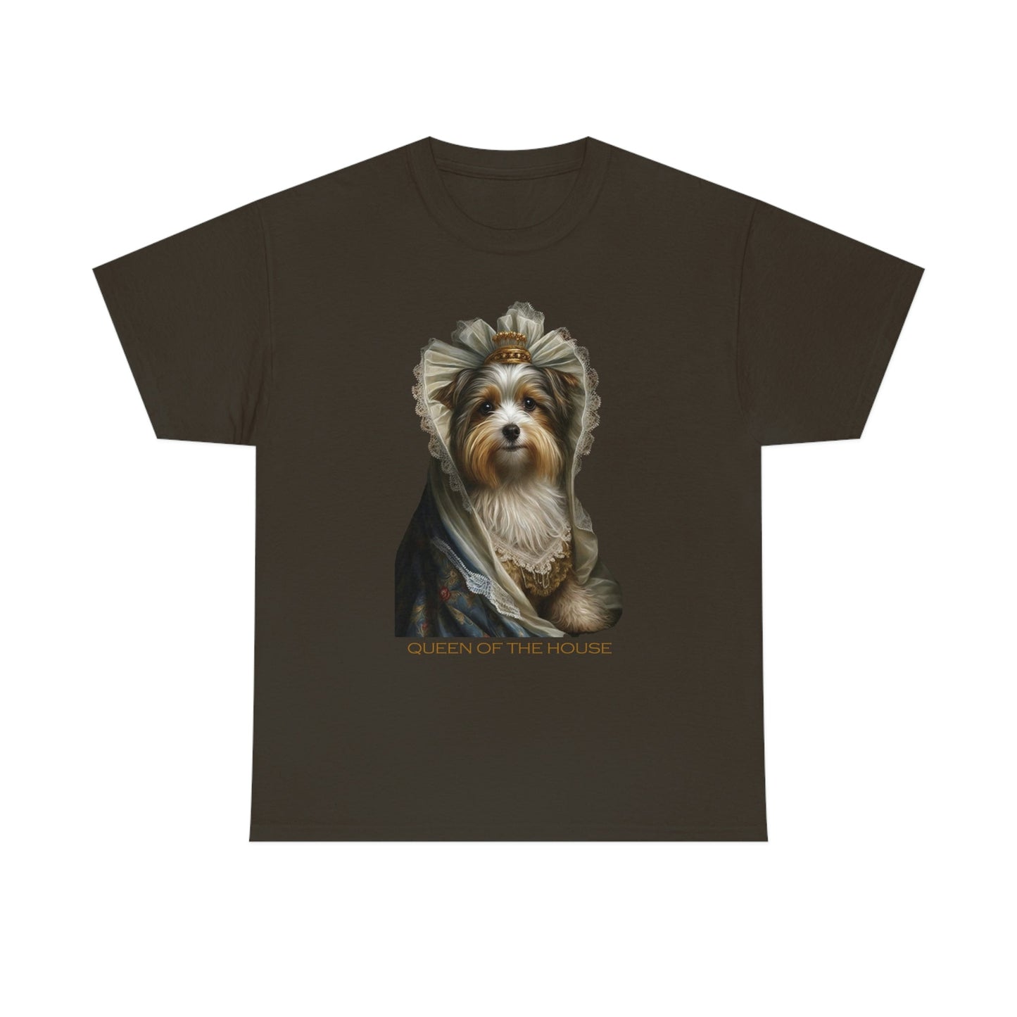 Queen Biewer Terrier Heavy Cotton T-Shirt