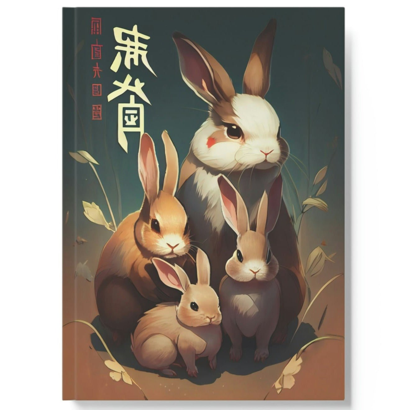Rabbit Family Portrait Hard Backed Journal