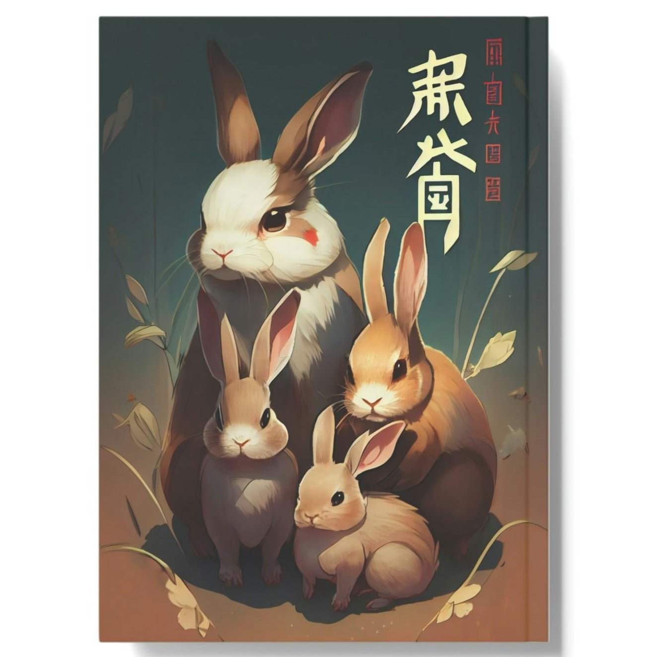 Rabbit Family Portrait Hard Backed Journal