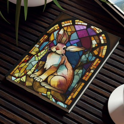 Rabbit in Stained Glass Hard Backed Journal