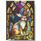 Rabbit in Stained Glass Hard Backed Journal