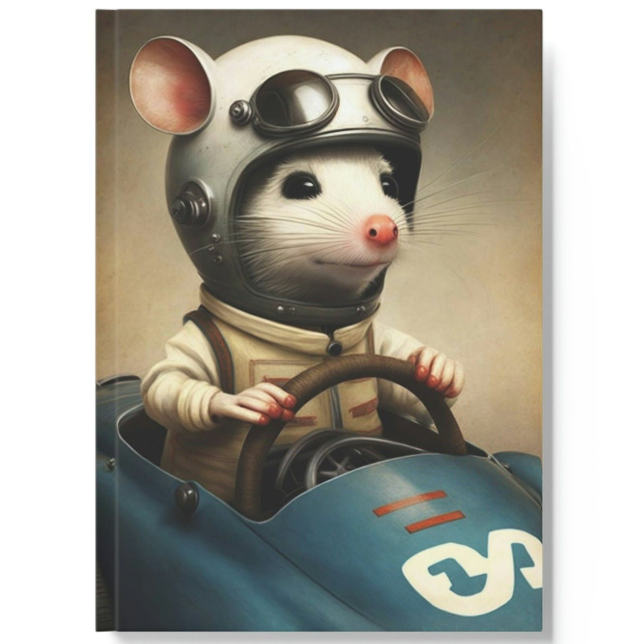 Race Car Driver Mouse Hard Backed Journal