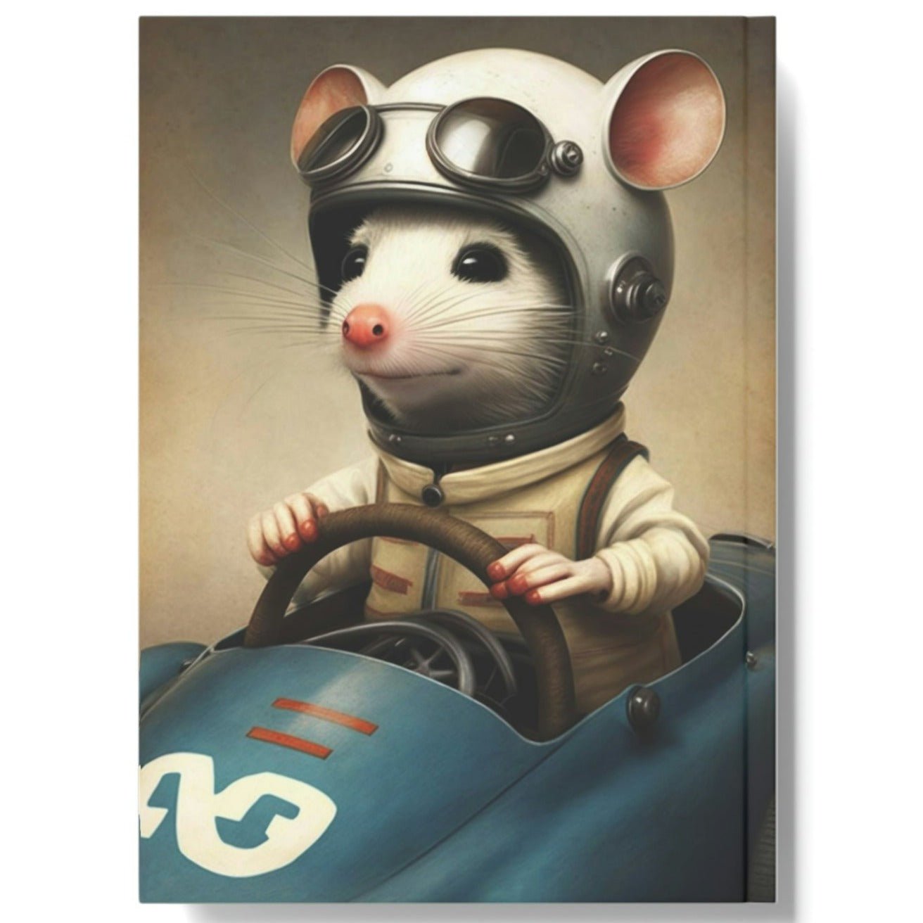 Race Car Driver Mouse Hard Backed Journal