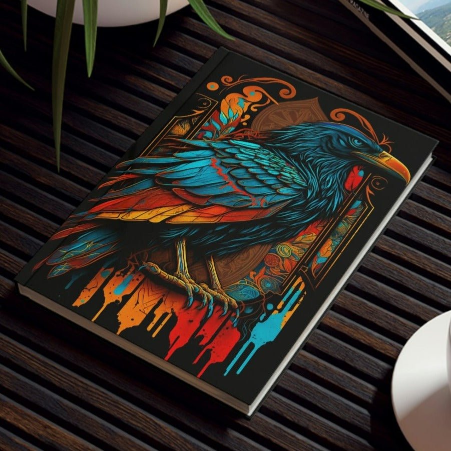 Raven Notebook -Acrylic Paint - Hard Backed Journal