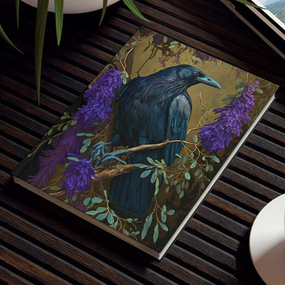 Raven Notebook - Purple Raven - Hard Backed Journal