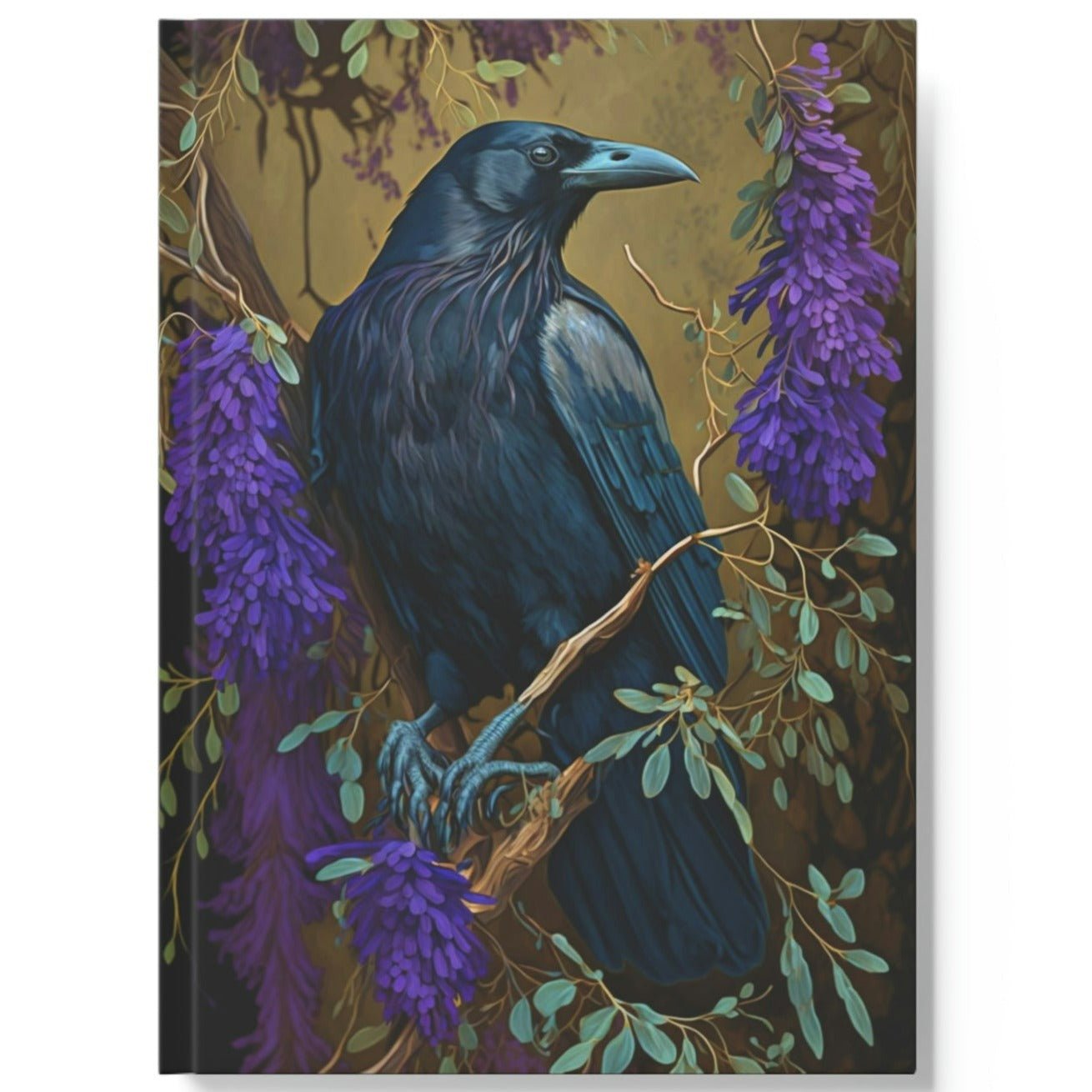 Raven Notebook - Purple Raven - Hard Backed Journal