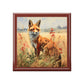 Red Fox in Field Art Print Gift and Jewelry Box