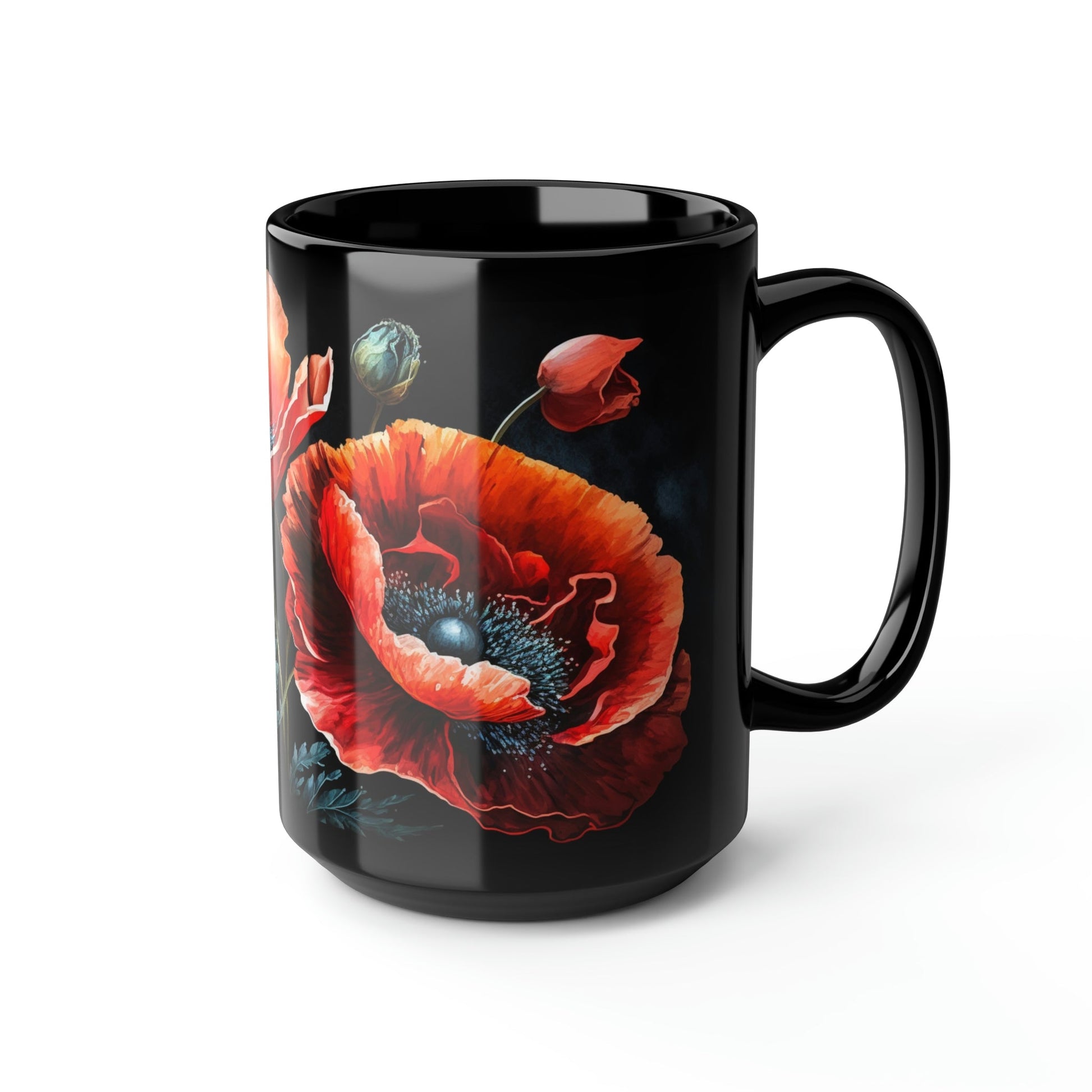 Red Poppies - 15 oz Coffee Mug