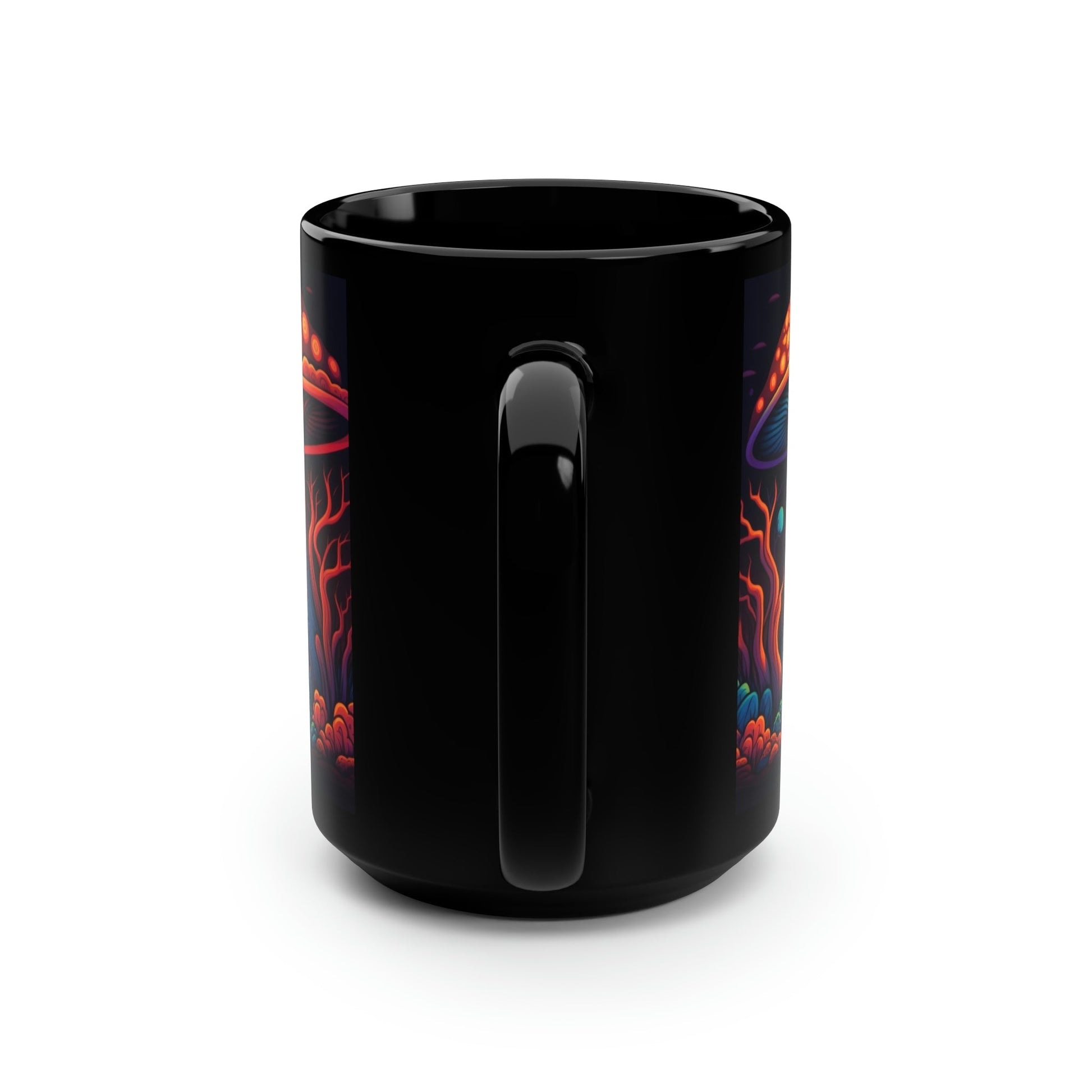 Retro Magic Mushroom 15 oz Coffee Mug perfect for the mushrooming fan or as a birthday gift for nature lovers