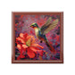 Ruby Throated Hummingbird and Hibiscus Jewelry Keepsake Box