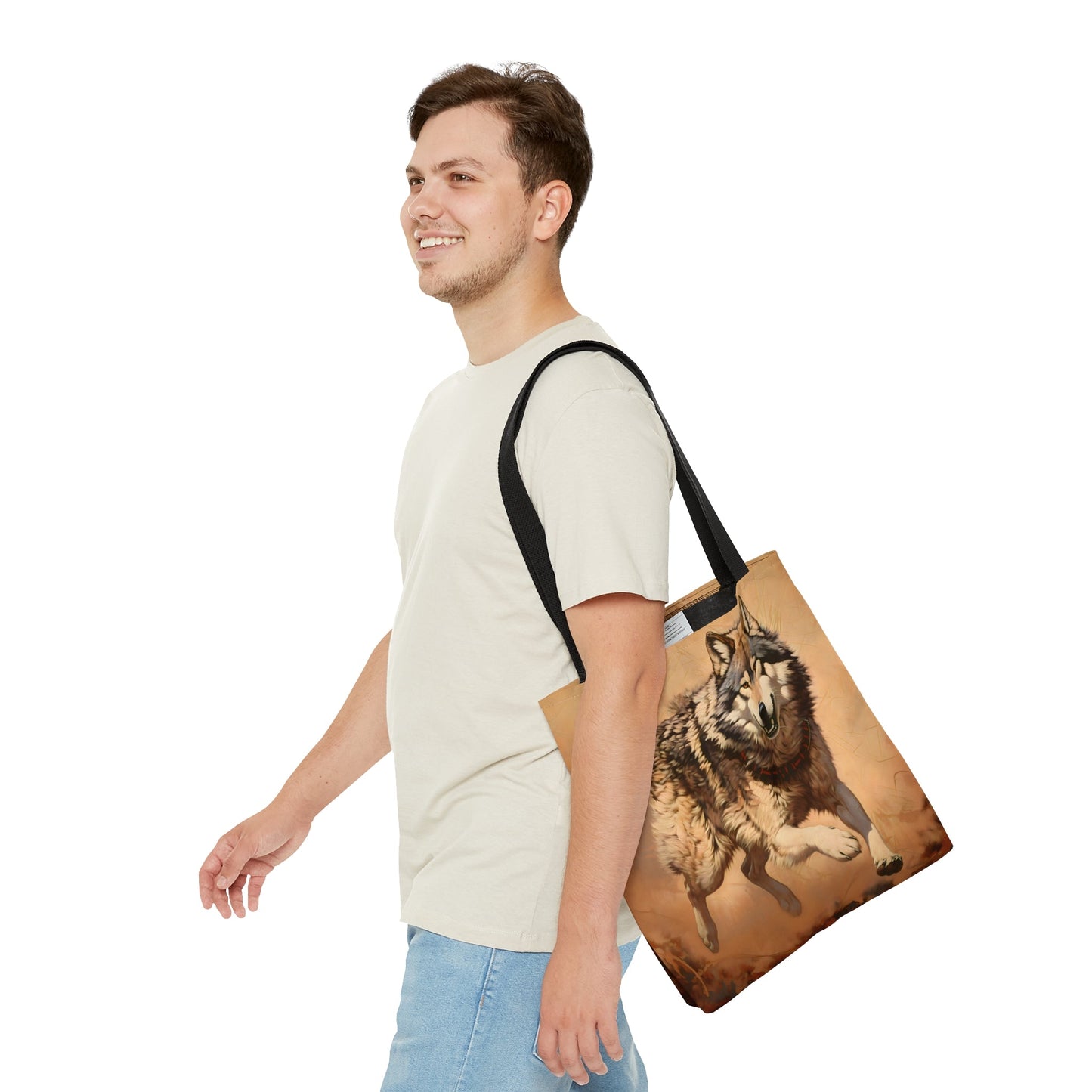 Running Wolf Tote Bag