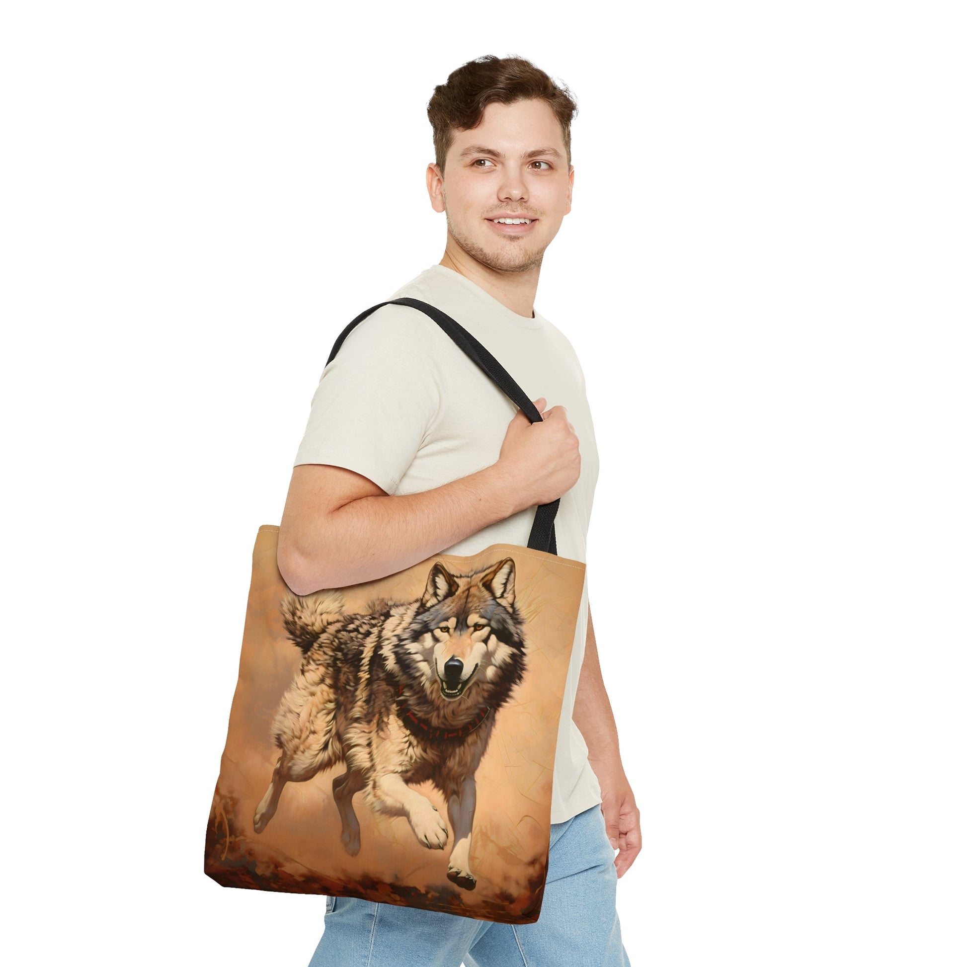 Running Wolf Tote Bag