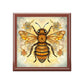 Rustic Folk Art Honey Bee Design Wooden Keepsake Jewelry Box