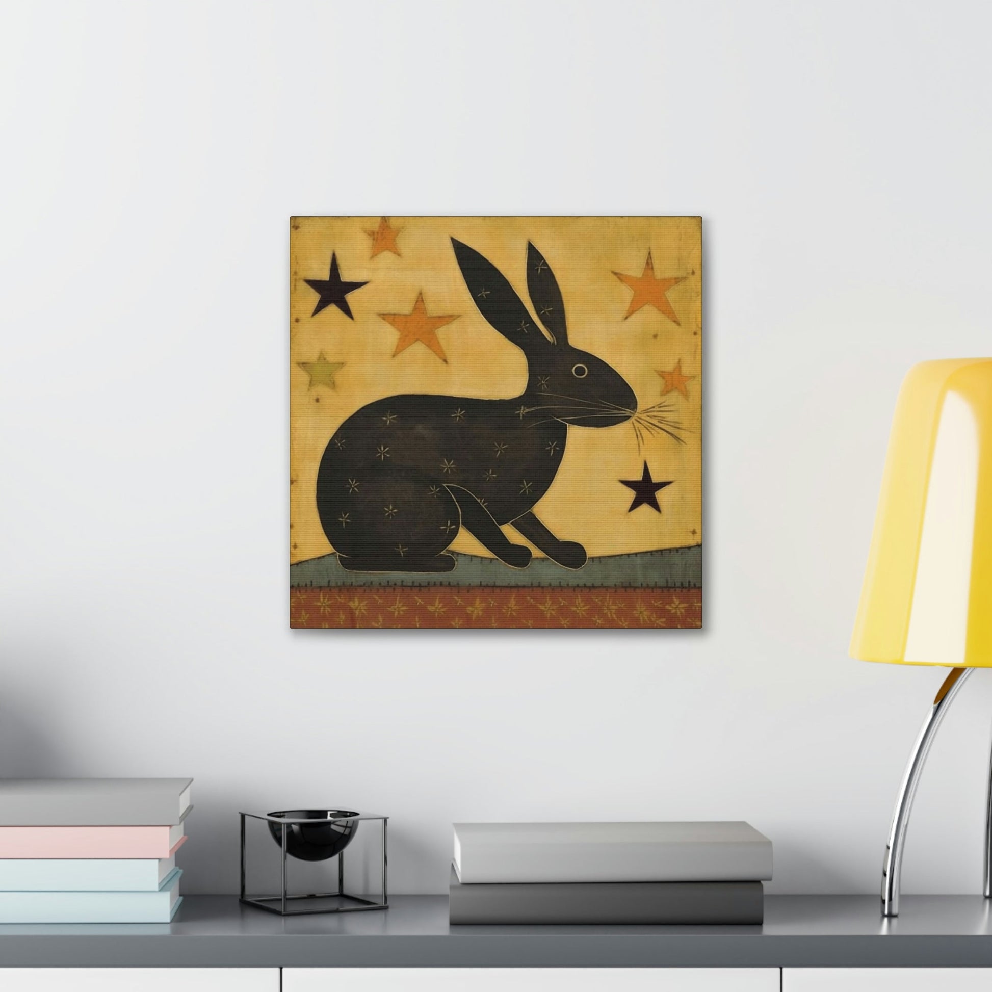 Rustic Folk Rabbit Canvas Gallery Wraps - Perfect Gift for Your Country Farm Friends