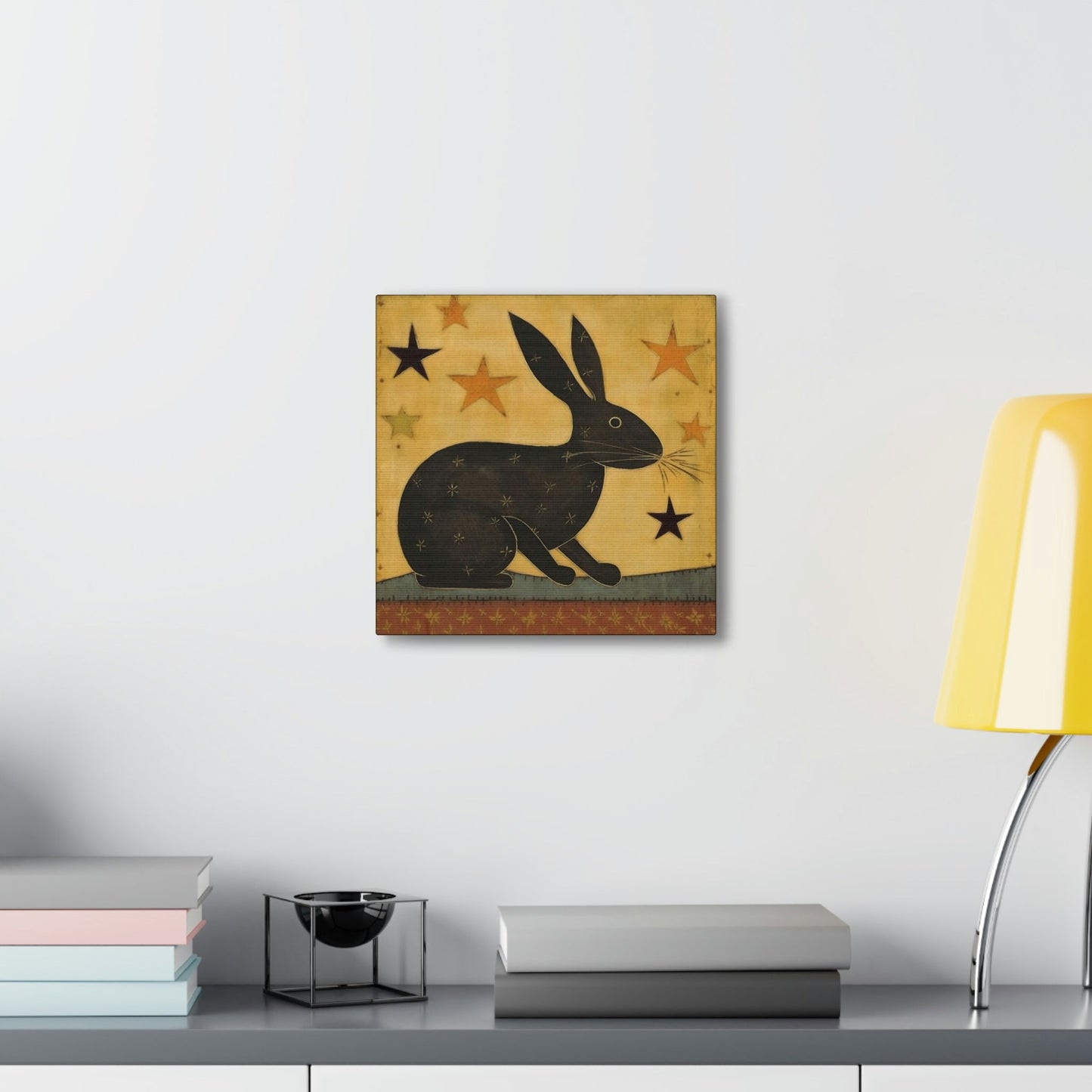 Rustic Folk Rabbit Canvas Gallery Wraps - Perfect Gift for Your Country Farm Friends