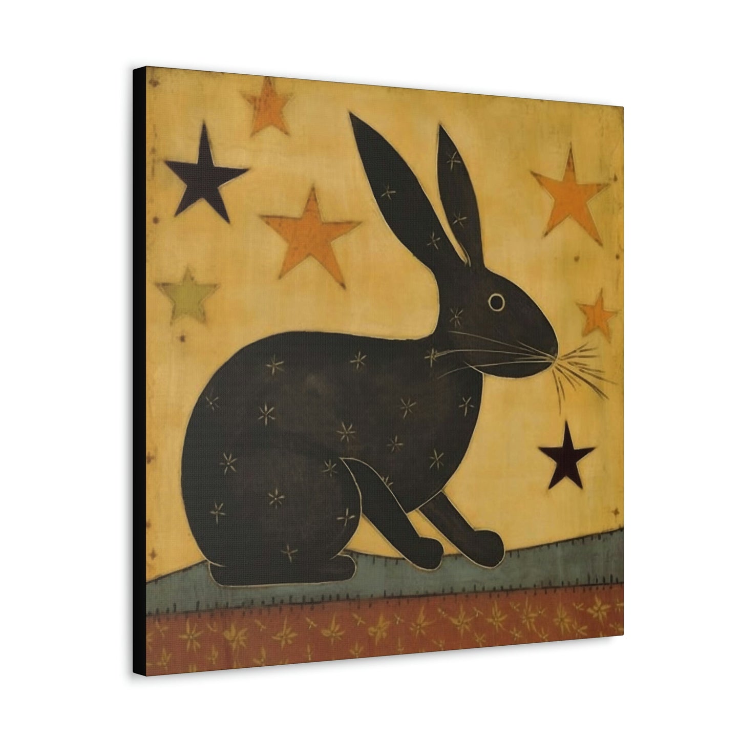 Rustic Folk Rabbit Canvas Gallery Wraps - Perfect Gift for Your Country Farm Friends