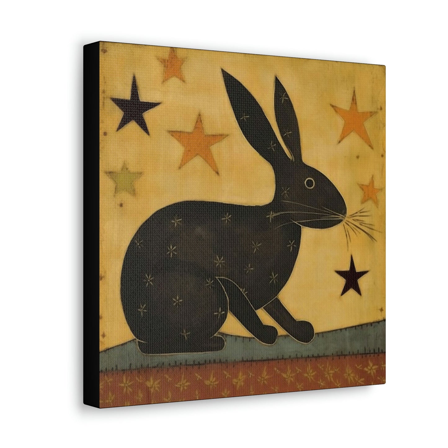 Rustic Folk Rabbit Canvas Gallery Wraps - Perfect Gift for Your Country Farm Friends