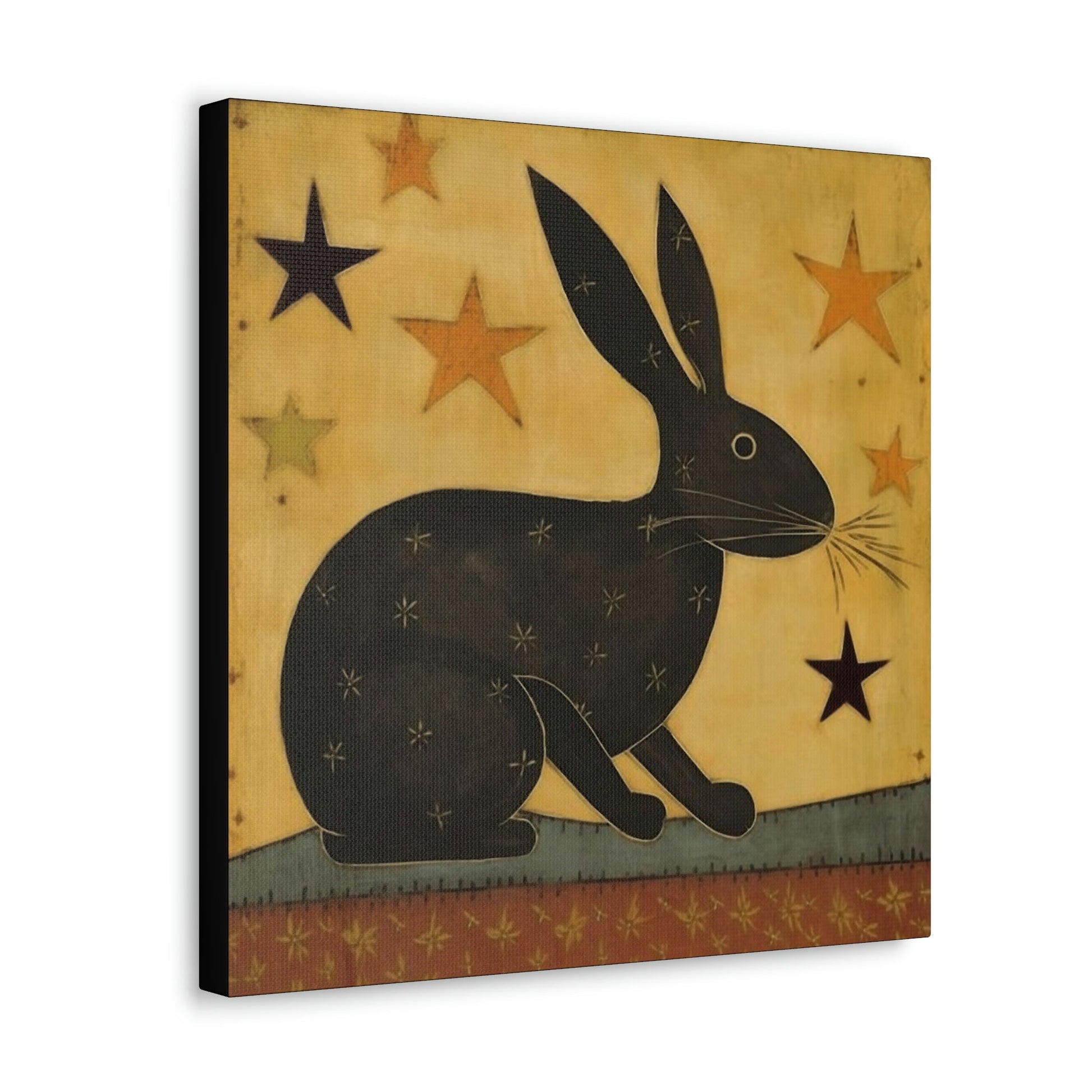 Rustic Folk Rabbit Canvas Gallery Wraps - Perfect Gift for Your Country Farm Friends