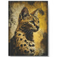 Savannah Cat Notebook - Grunge Portrait - Cat Inspirations - Hard Backed Journal